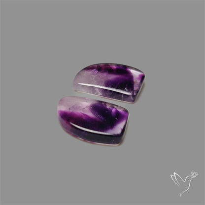 Trapiche Amethyst Pair