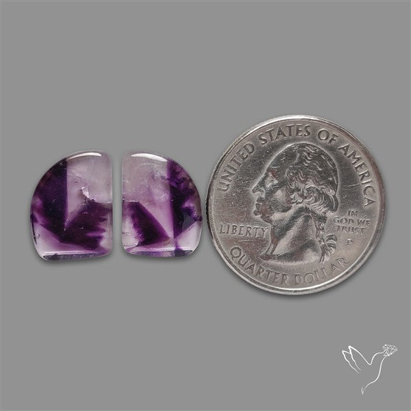 Trapiche Amethyst Pair