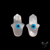 Mother Of Pearl Evil Eye Inlay Hamsa Carving Pair