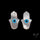 Mother Of Pearl Evil Eye Inlay Hamsa Carving Pair