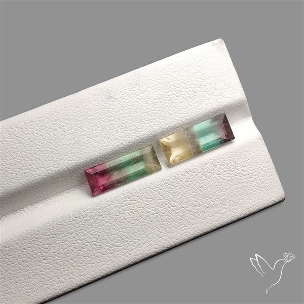Faceted Bicolor Fluorite Pair