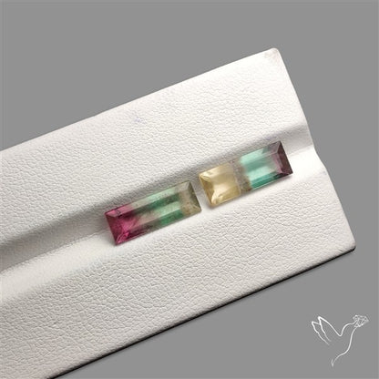 Faceted Bicolor Fluorite Pair