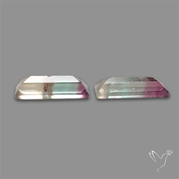 Faceted Bicolor Fluorite Pair