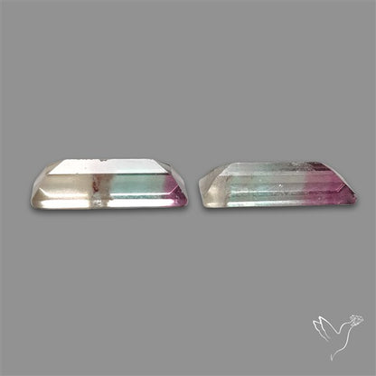 Faceted Bicolor Fluorite Pair