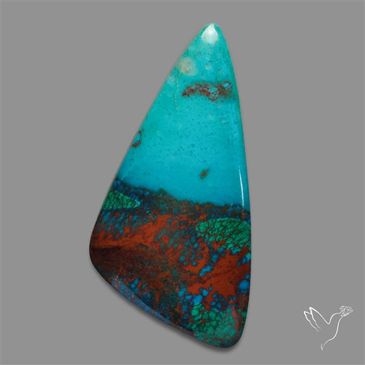 Peruvian Chrysosolla Malachite Shattuckite Cabochon
