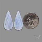 Blue Lace Agate Pair
