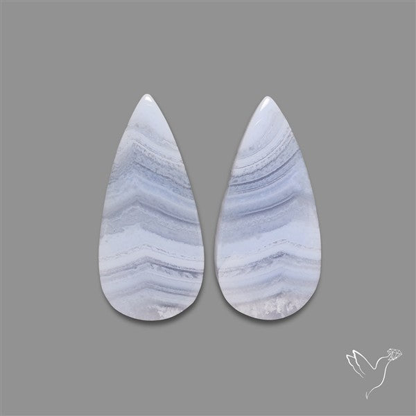 Blue Lace Agate Pair
