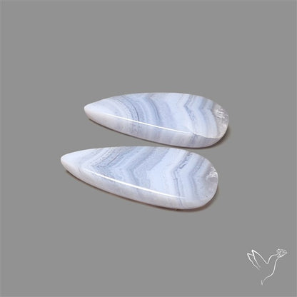 Blue Lace Agate Pair