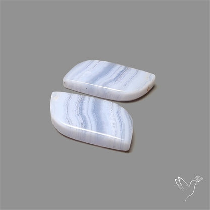 Blue Lace Agate Pair