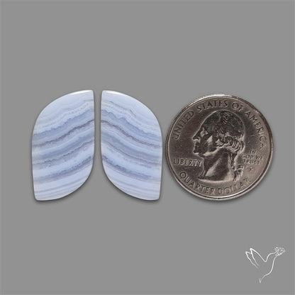Blue Lace Agate Pair