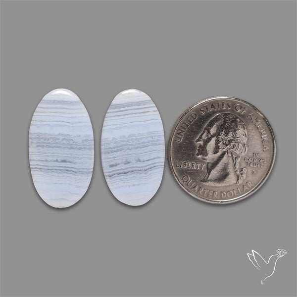 Blue Lace Agate Pair