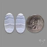 Blue Lace Agate Pair