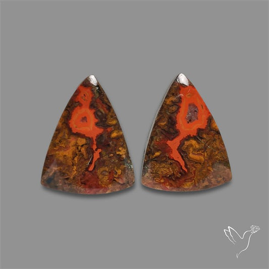 Moccan Seam Agate Pair
