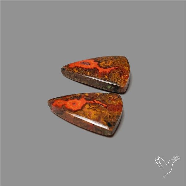 Moccan Seam Agate Pair