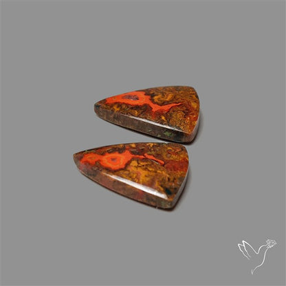 Moccan Seam Agate Pair