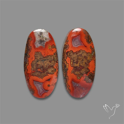 Moccan Seam Agate Pair