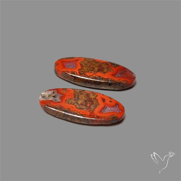 Moccan Seam Agate Pair