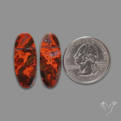 Moccan Seam Agate Pair