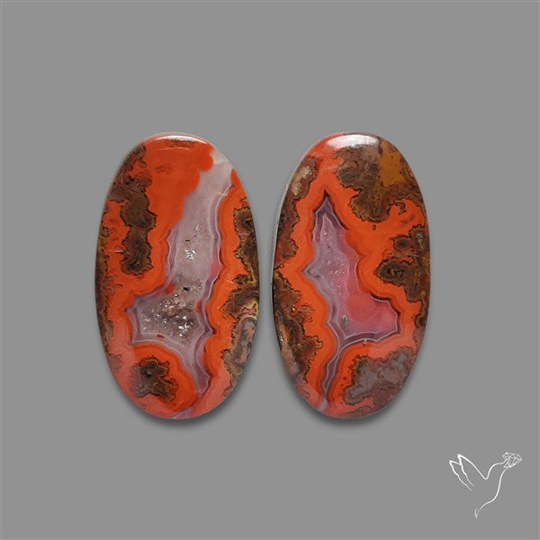 Moccan Seam Agate Pair