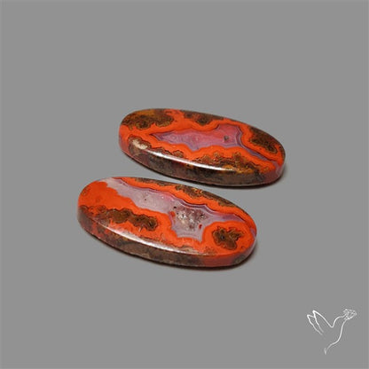 Moccan Seam Agate Pair