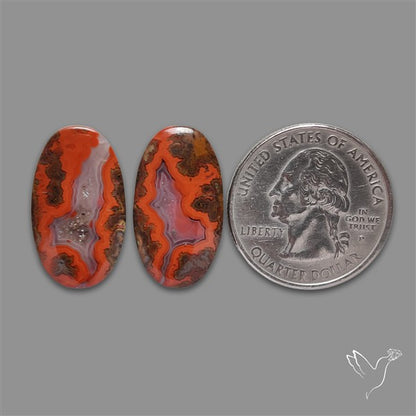 Moccan Seam Agate Pair