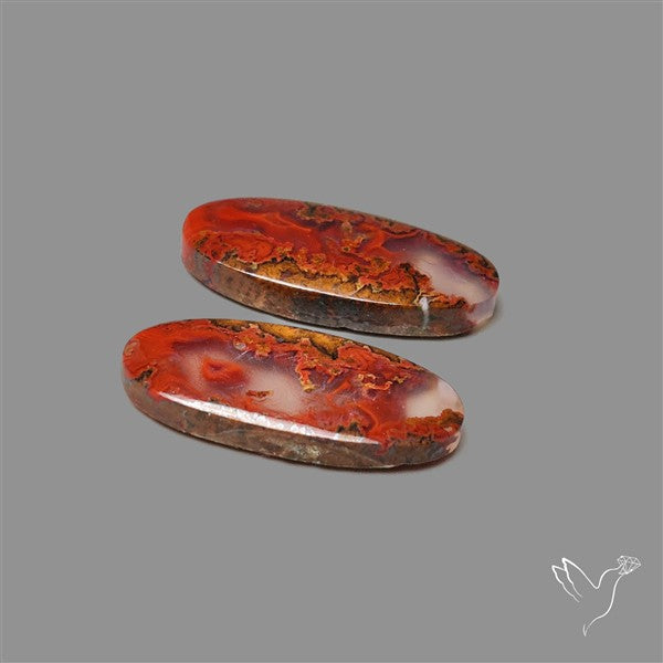 Moccan Seam Agate Pair
