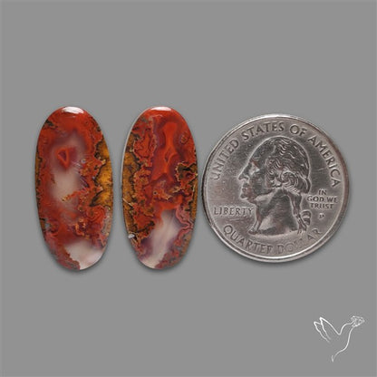 Moccan Seam Agate Pair