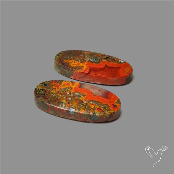 Moccan Seam Agate Pair