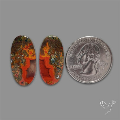 Moccan Seam Agate Pair