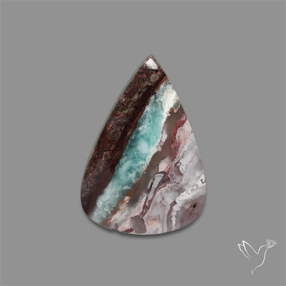 Aqua Chrysoprase Cabochon Selected Rare Patterns