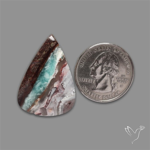 Aqua Chrysoprase Cabochon Selected Rare Patterns