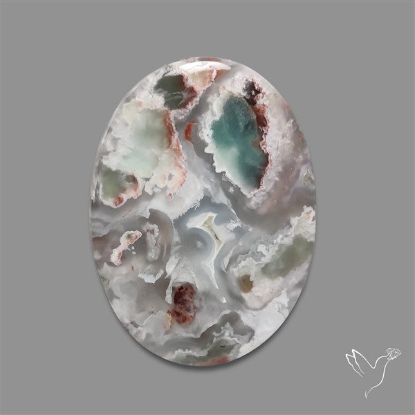 Aqua Chrysoprase Cabochon Selected Rare Patterns