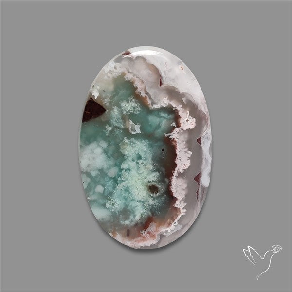 Aqua Chrysoprase Cabochon Selected Rare Patterns