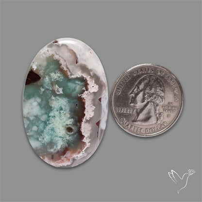 Aqua Chrysoprase Cabochon Selected Rare Patterns