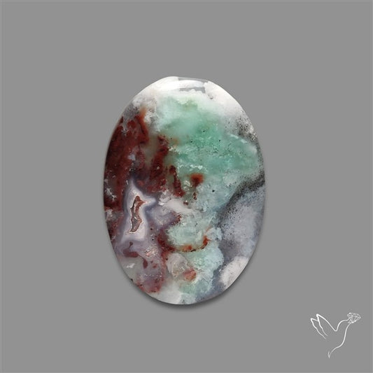 Aqua Chrysoprase Cabochon Selected Rare Patterns