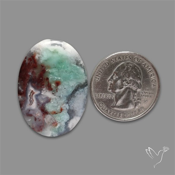 Aqua Chrysoprase Cabochon Selected Rare Patterns
