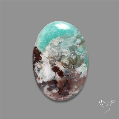 Aqua Chrysoprase Cabochon Selected Rare Patterns
