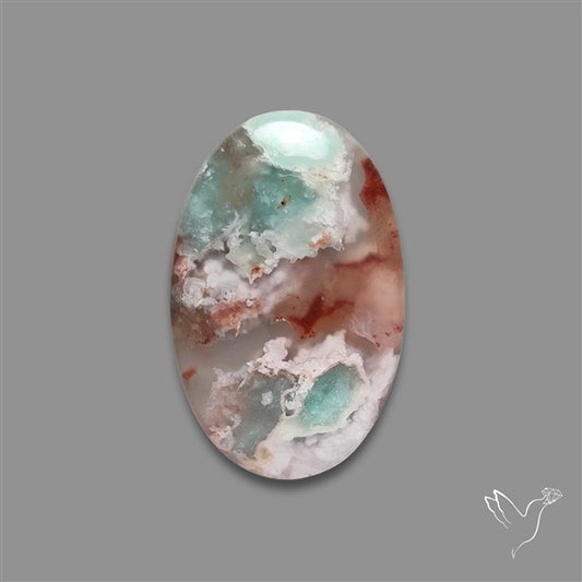 Aqua Chrysoprase Cabochon Selected Rare Patterns