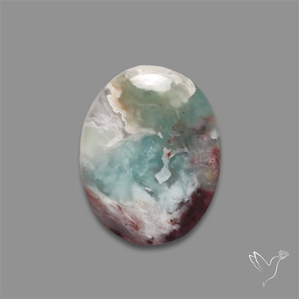Aqua Chrysoprase Cabochon Selected Rare Patterns
