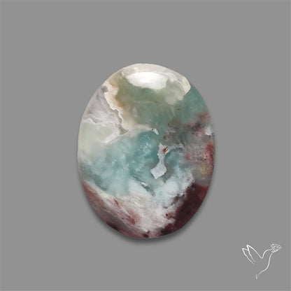 Aqua Chrysoprase Cabochon Selected Rare Patterns