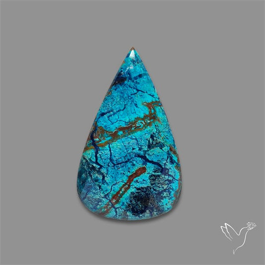 Shattuckite with Cuprite and Azurite Cabochon