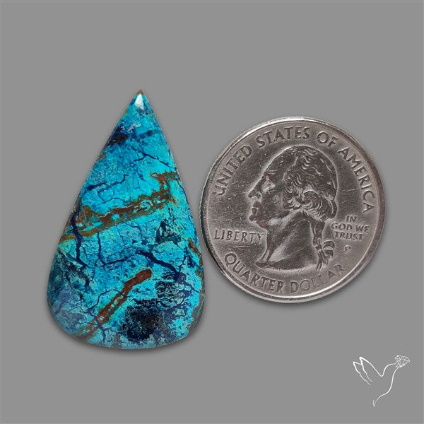 Shattuckite with Cuprite and Azurite Cabochon