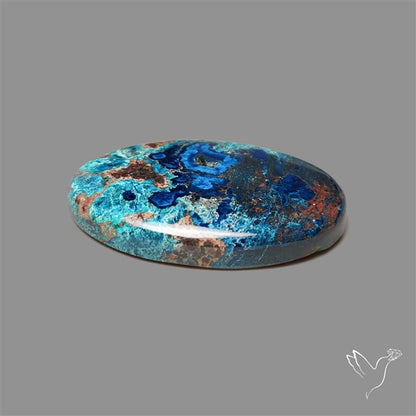 Shattuckite with Cuprite and Azurite Cabochon