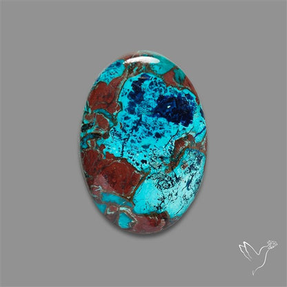 Shattuckite with Cuprite and Azurite Cabochon