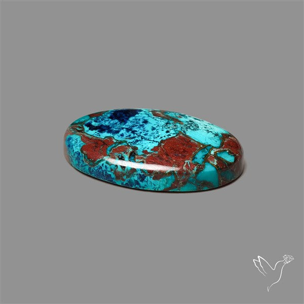 Shattuckite with Cuprite and Azurite Cabochon