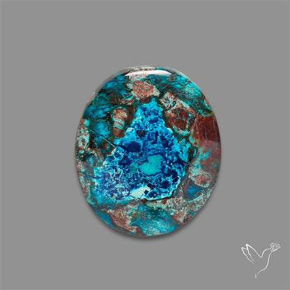 Shattuckite with Cuprite and Azurite Cabochon
