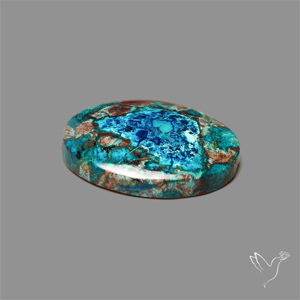 Shattuckite with Cuprite and Azurite Cabochon
