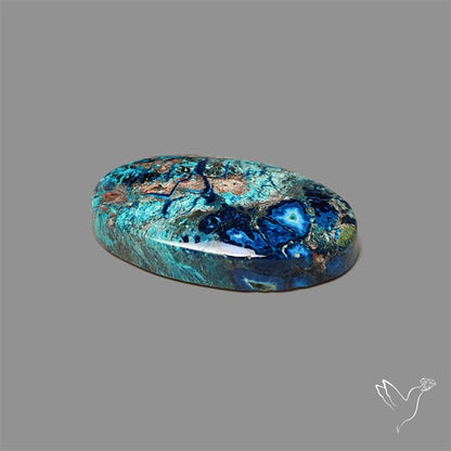 Shattuckite with Cuprite and Azurite Cabochon