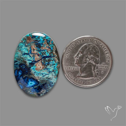 Shattuckite with Cuprite and Azurite Cabochon