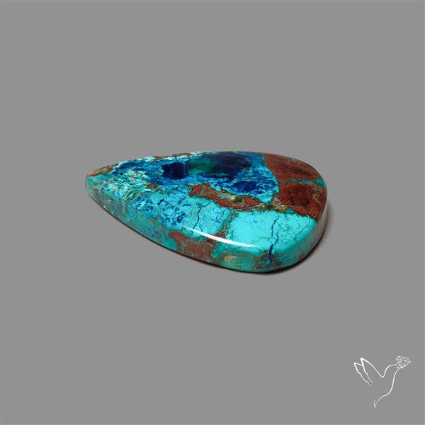 Shattuckite with Cuprite and Azurite Cabochon